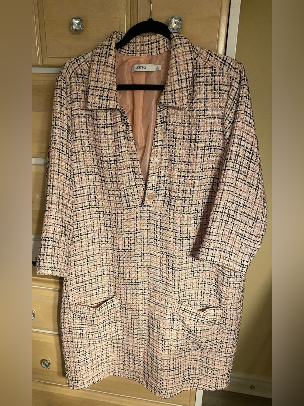 Women’s Pink Tweed Dress - by JustFab